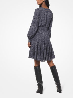 Paisley Silk-Georgette Dress