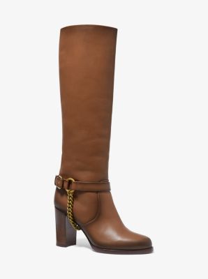 Arlette Embellished Burnished Leather Boot