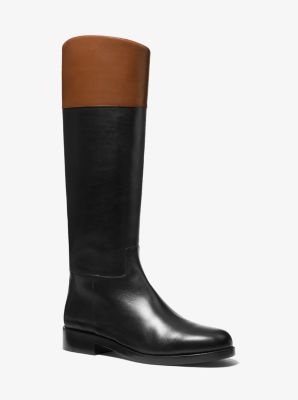 michael kors riding boots two tone