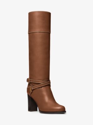 Michael kors shop brown leather boots