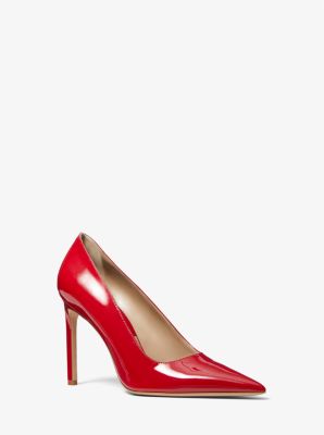 Michael kors patent clearance leather pumps