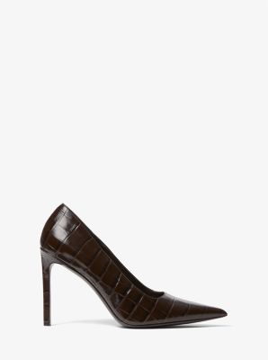 Martine Crocodile Embossed Leather Pump image number 1