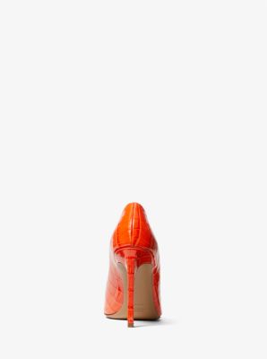 Martine Crocodile Embossed Leather Pump