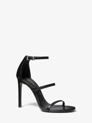 Michaelkors Nadege Leather Sandal,BLACK