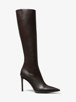 마이클 마이클 코어스 부츠 Michael Kors Tatjana Leather Boots,CHOCOLATE