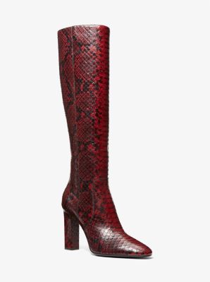 Carly Python Embossed Leather Boot image number 0