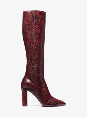 Carly Python Embossed Leather Boot image number 1