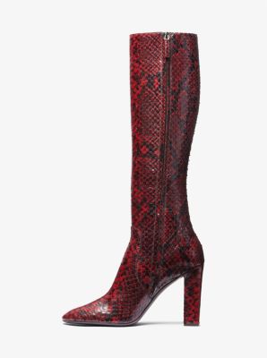 Carly Python Embossed Leather Boot