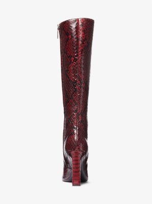 Carly Python Embossed Leather Boot