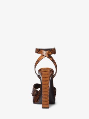 Cannon Python Embossed Leather Platform Sandal image number 2