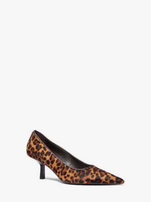 Michael Kors Sawyer Leopard Printed Calf Hair Booties