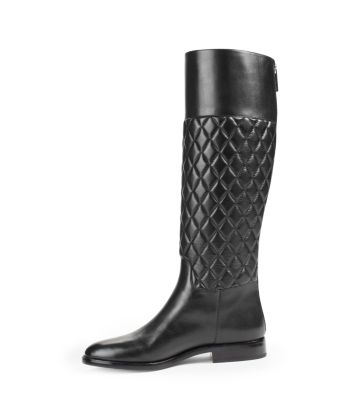 Knee high quilted on sale boots