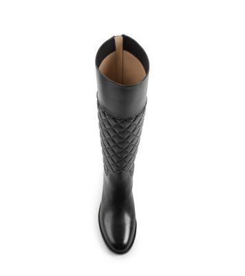 Quilted leather sale riding boots