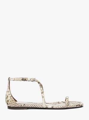 Sandale Polly en cuir effet python en relief image number 1