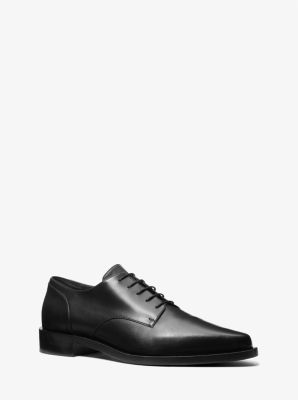 Michael kors black leather shoes on sale