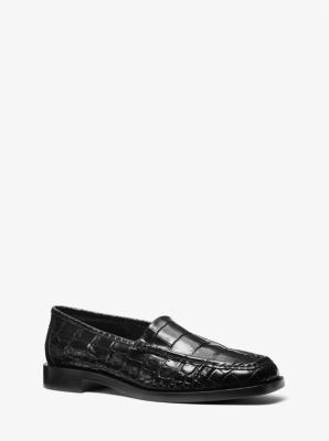 Loafer em pele com motivo de crocodilo em relevo Carolyn image number 0