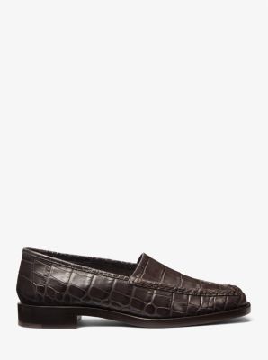 Carolyn Crocodile Embossed Leather Loafer image number 1