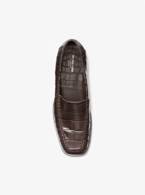 Carolyn Crocodile Embossed Leather Loafer image number 2