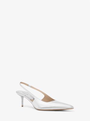 Michael Kors Collection Emma Metallic Leather Slingback Pump