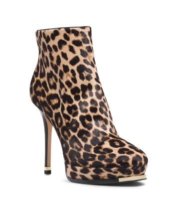 michael kors leopard booties