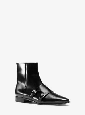 Laura Monk-Strap Leather Ankle Boot | Michael Kors