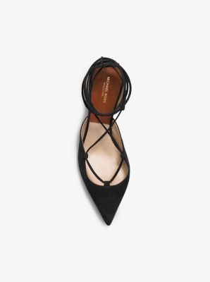 Suede Lace-Up Pump in BLACK | Michael Kors