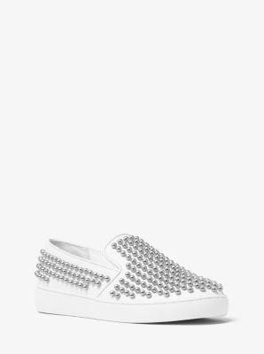 michael kors white slip on shoes