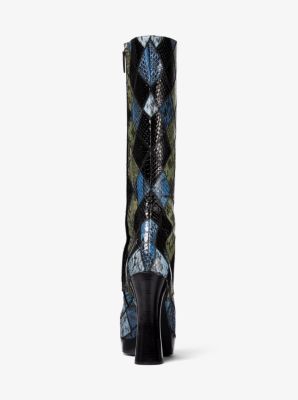 Deandra Patchwork Snakeskin Platform Boot image number 3