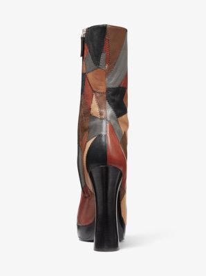 Plateau-Stiefel Emmy aus Leder im Patchwork-Stil image number 3