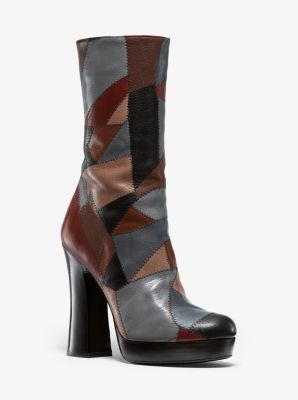 Emmy Patchwork Leather Platform Boot