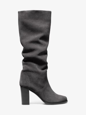 michael kors grey suede boots