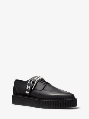 T.U.K. Stud Point Creeper Leather Flat Ankle Boots