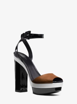 Evangeline Leather Platform Sandal | Michael Kors