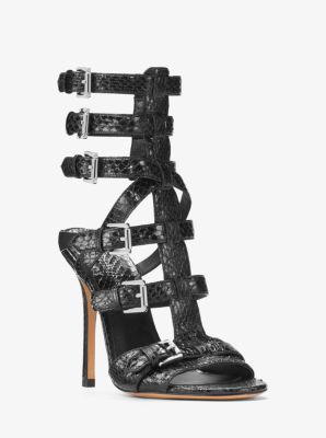 michael kors black gladiator sandals