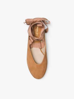 Maren Suede Lace-Up Flat