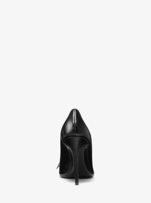 Gretel Cherry-Embellished Leather Pump in BLACK | Michael Kors