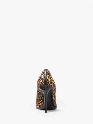 Gretel Leopard Print Calf Hair Pump in WHEAT | Michael Kors