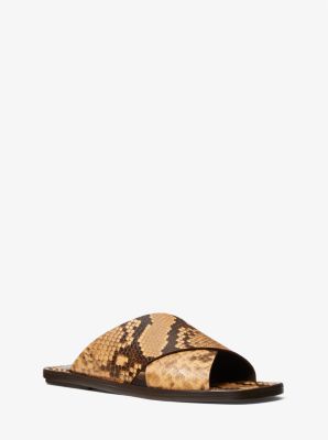 Ruth Python Embossed Leather Slide Sandal image number 0