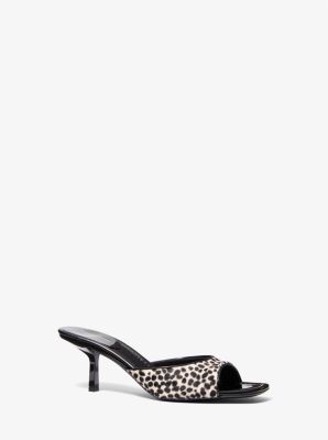 Anita Ocelot Print Calf Hair Sandal | Michael Kors