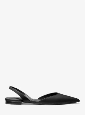Bridget Leather Flat in BLACK | Michael Kors