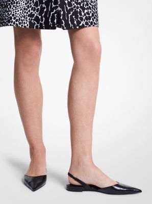 Bridget Leather Flat in BLACK | Michael Kors