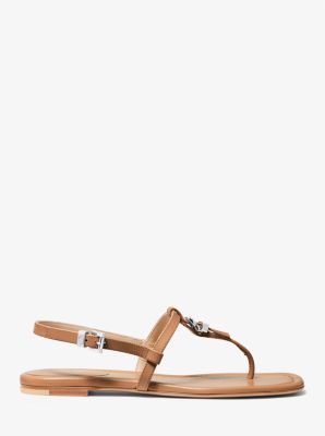 Sofia Leather Sandal in PEANUT | Michael Kors