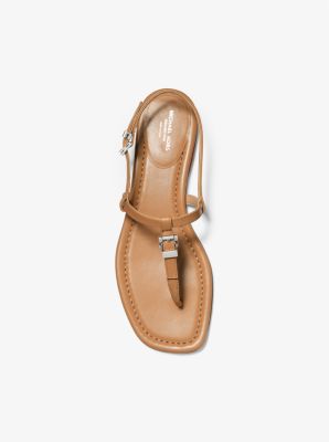 Sofia Leather Sandal in PEANUT | Michael Kors