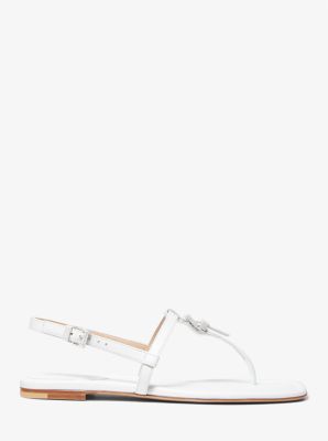 Sofia Leather Sandal in BLANCO INTENSO | Michael Kors