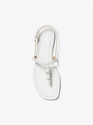 Sofia Leather Sandal in OPTIC WHITE | Michael Kors