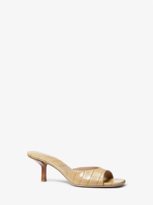 Anita Crocodile Embossed Leather Sandal image number 0
