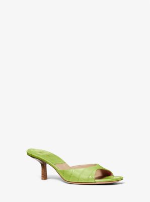 Anita Crocodile Embossed Leather Sandal | Michael Kors