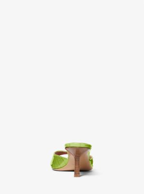 Anita Crocodile Embossed Leather Sandal | Michael Kors [US]
