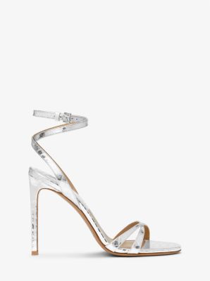 Chrissy Metallic Python Embossed Leather Sandal image number 1