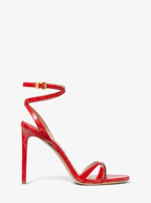 Chrissy Crocodile Embossed Leather Sandal image number 1